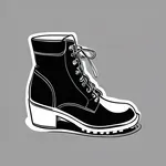 chunky-soled black boots image